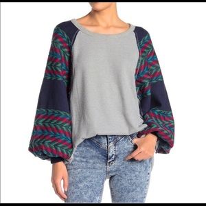 Free People puff sleeve sweater